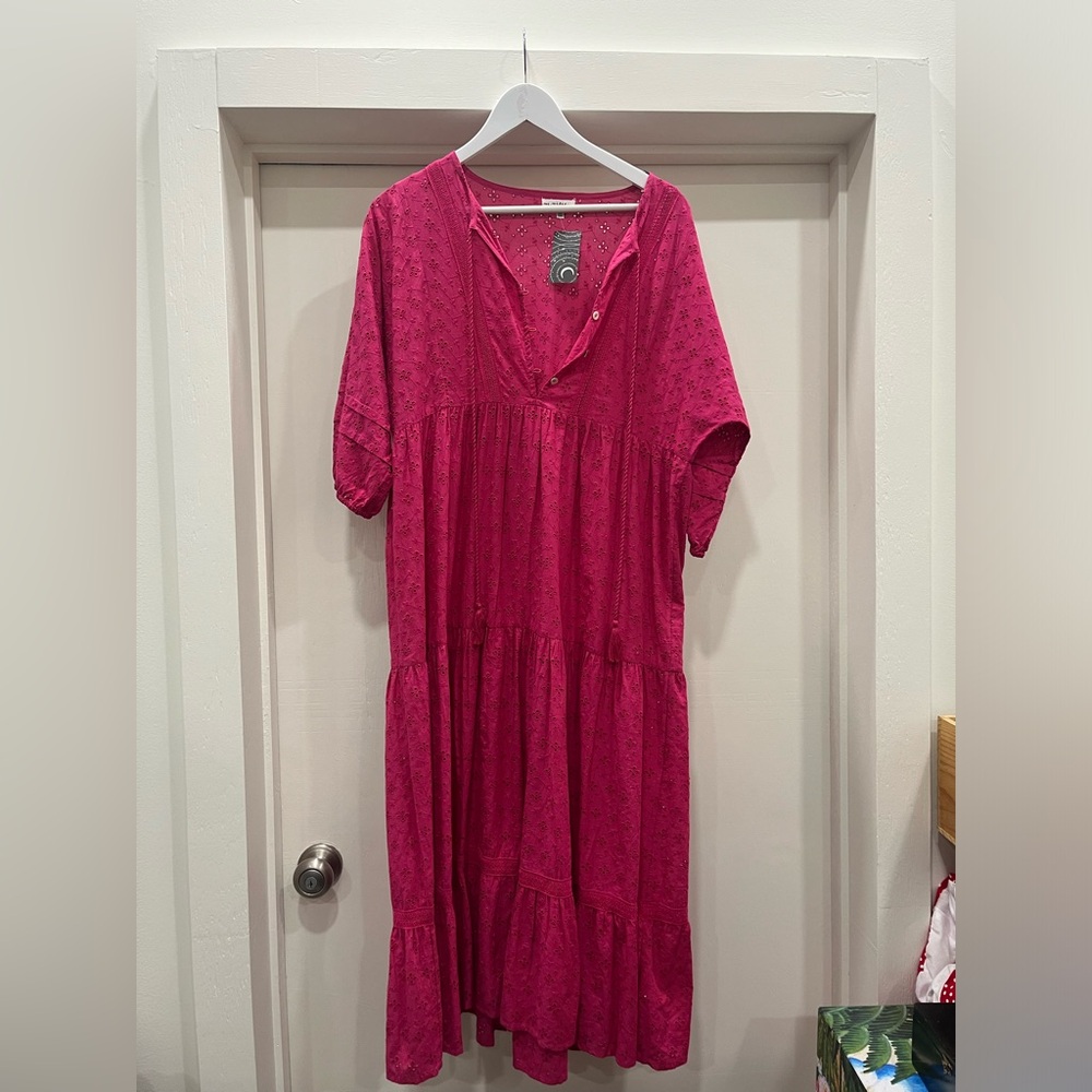 Maisie - Magenta Midi Dress - Size M